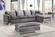 Naomi Grey Velvet Two Piece Sectional Sofa by Meridian Furniture