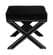 Nixon Black Velvet Ottoman Bench by Meridian Furniture