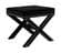 Nixon Black Velvet Ottoman Bench by Meridian Furniture