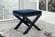 Nixon Navy Blue Velvet Ottoman Bench by Meridian Furniture