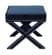 Nixon Navy Blue Velvet Ottoman Bench by Meridian Furniture