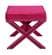 Nixon Pink Velvet Ottoman Bench by Meridian Furniture