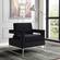 Noah Black & White Velvet Accent Chair by Meridian Furniture