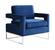 Noah Navy Blue & White Velvet Accent Chair by Meridian Furniture