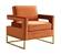 Noah Cognac Velvet Accent Chair by Meridian Furniture