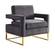 Noah Grey & Gold Velvet Accent Chair by Meridian Furniture
