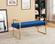Olivia Navy Blue Velvet Bench by Meridian Furniture