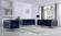Opal Navy Blue Velvet Chair by Meridian Furniture
