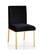 Opal Black & Gold Velvet Dining Chairs (Set of 2) by Meridian Furniture