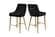 Owen Black Velvet Counter Stool (Set of 2) by Meridian Furniture