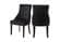 Oxford Black Velvet Dining Chairs (Set of 2) by Meridian Furniture