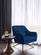 Paloma Navy Blue Velvet Swivel Accent Chair by Meridian Furniture