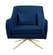 Paloma Navy Blue Velvet Swivel Accent Chair by Meridian Furniture