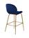 Paris Navy Blue & Gold Velvet Counter Stool (Set of 2) by Meridian Furniture