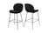 Paris Black Velvet Counter Stool (Set of 2) by Meridian Furniture