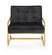 Pierre Black Velvet Accent Chair by Meridian Furniture