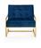 Pierre Navy Blue Velvet Accent Chair by Meridian Furniture