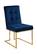 Pierre Navy Blue Velvet Dining Chairs (Set of 2) by Meridian Furniture