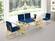 Pierre Navy Blue Velvet Dining Chairs (Set of 2) by Meridian Furniture