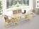 Pierre Gold Glass Top Dining Table by Meridian Furniture