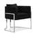 Pippa Black Velvet Accent Chair by Meridian Furniture