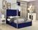 Porter Navy Blue Velvet Bed by Meridian Furniture