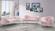 Ritz Pink Velvet Sofa by Meridian Furniture