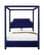 Rowan Navy Blue Velvet Bed by Meridian Furniture