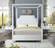 Rowan White Velvet Bed by Meridian Furniture