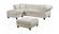 Sabrina Cream Velvet Reversible Two Piece Sectional Sofa by Meridian Furniture
