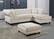 Sabrina Cream Velvet Reversible Two Piece Sectional Sofa by Meridian Furniture