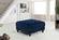 Sabrina Navy Blue Velvet Ottoman by Meridian Furniture