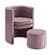 Selena Pink Velvet Accent Chair w/Ottoman by Meridian Furniture