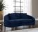 Serpentine Navy Blue Velvet Loveseat by Meridian Furniture