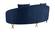 Serpentine Navy Blue Velvet Loveseat by Meridian Furniture