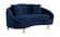 Serpentine Navy Blue Velvet Loveseat by Meridian Furniture