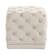 Stella Cream Velvet Ottoman Stool by Meridian Furniture