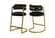 Stephanie Black Velvet Counter Stool (Set of 2) by Meridian Furniture