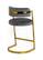 Stephanie Grey Velvet Counter Stool (Set of 2) by Meridian Furniture