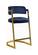 Stephanie Navy Blue Velvet Counter Stool (Set of 2) by Meridian Furniture