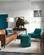 Teddy Green Velvet Ottoman Stool by Meridian Furniture