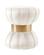 Vino Cream Velvet Ottoman Stool by Meridian Furniture