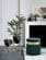 Yasmine Green Velvet Ottoman Stool by Meridian Furniture