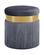 Yasmine Grey Velvet Ottoman Stool by Meridian Furniture