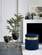 Yasmine Navy Blue Velvet Ottoman Stool by Meridian Furniture