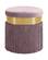 Yasmine Pink Velvet Ottoman Stool by Meridian Furniture