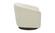 Oscy Vegan Shearling White Swivel Chair by Moe's Home Collection