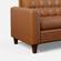 Thatcher Stationary Beige Faux Leather Sofa by Weekender