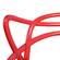 Milan Modern Wire Design Red Chair (Set of 4) by LeisureMod