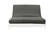 Medley Charcoal Linen Texture Futon Cover by Prestige